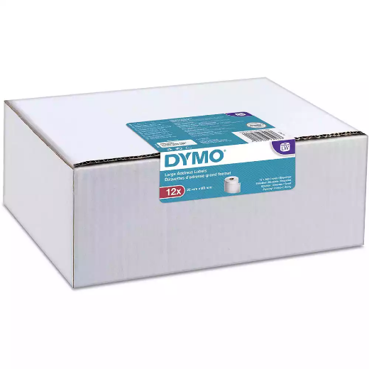 Picture of DYMO 99012 LW ADDRESS LABELS 89 X 36MM WHITE ROLL 260 BOX 12