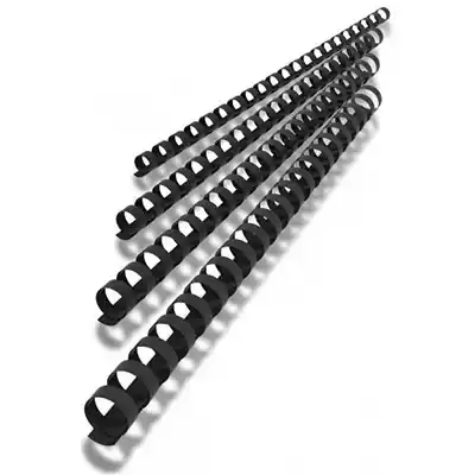 Picture of GBC PLASTIC BINDING COMB ROUND 21 LOOP 16MM A4 BLACK PACK 100