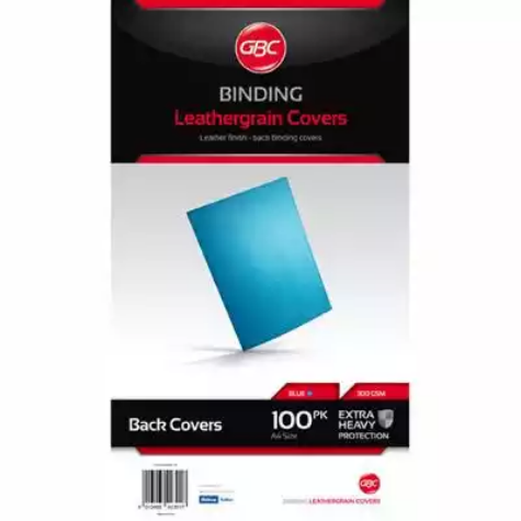 Picture of GBC IBICO BINDING COVER LEATHERGRAIN 300GSM A4 BLUE PACK 100