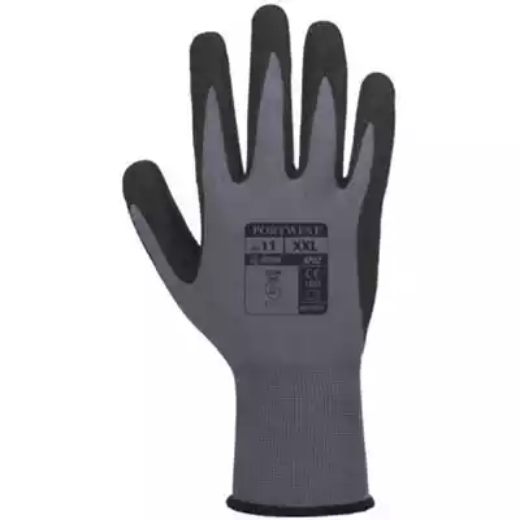 Picture of PORTWEST AP62 DERMIFLEX AQUA GLOVE GREY/BLACK L