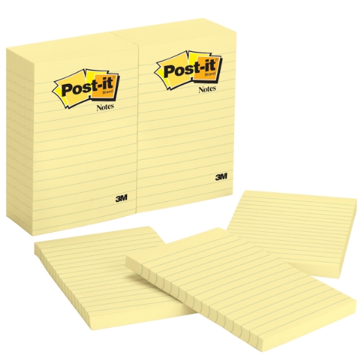 Picture of Lined Post-It Notes Yellow