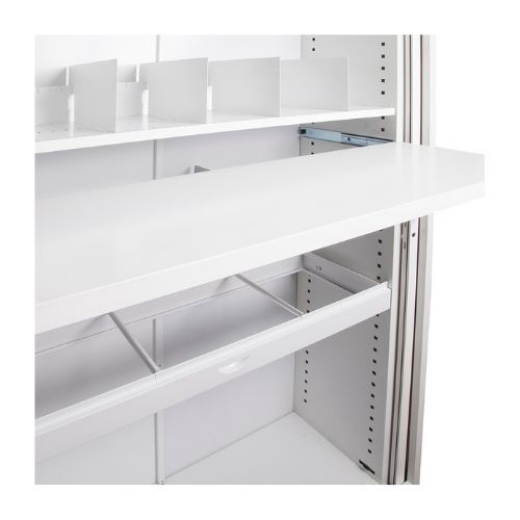 Picture of STEELCO PULL OUT REFERENCE SHELF 1200MM WHITE SATIN