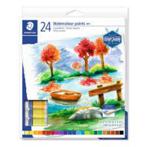Picture of STAEDTLER WATERCOLOUR PAINTS ASSORTED BOX 24