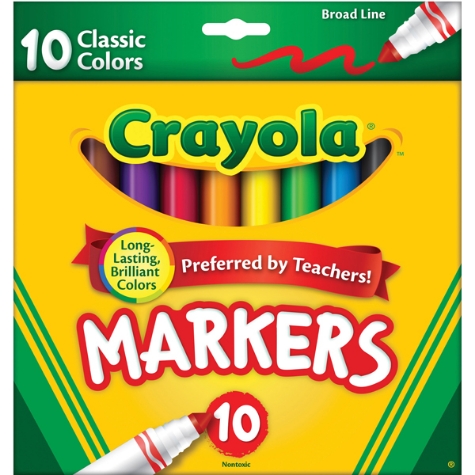 Picture of CRAYOLA CLASSIC COLORS MARKERS PACK 10