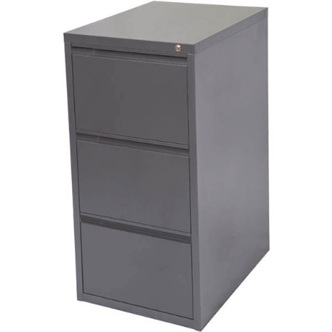 Picture of INITIATIVE FILING CABINET 3 DRAWER 475 X 600 X 1020MM GRAPHITE RIPPLE