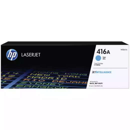 Picture of HP W2041A 416A TONER CARTRIDGE CYAN