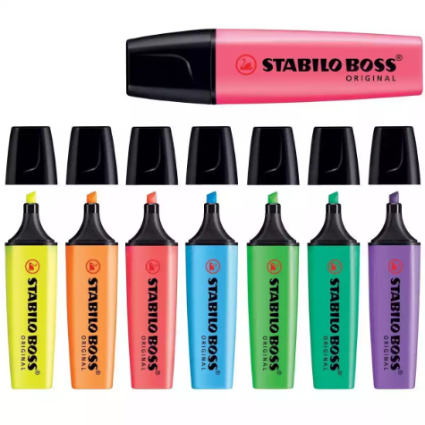 Picture of STABILO BOSS HIGHLIGHTER CHISEL ASSORTED WALLET 8