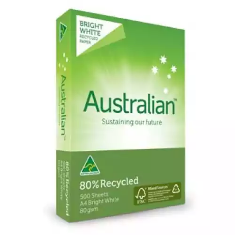Picture of Australian 80% Recycled A4 80GSM Copy Paper 500 Sheets