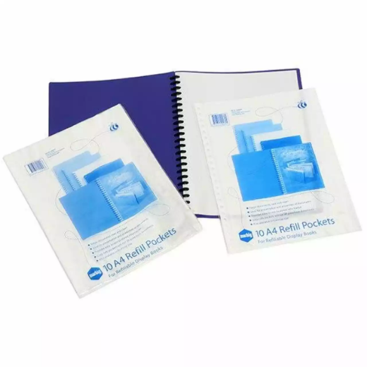 Picture of MARBIG DISPLAY BOOK REFILL A4 CLEAR PACK 10