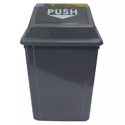 Picture of CLEANLINK RUBBISH BIN WITH SWING LID 40 LITRE GREY