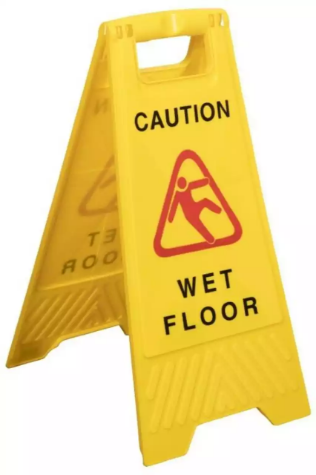 Picture of CLEANLINK SAFETY A-FRAME SIGN WET FLOOR 430 X 280 X 620MM YELLOW