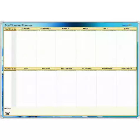 Picture of COLLINS WRITERAZE 16800 QC PERPETUAL STAFF LEAVE PLANNER FRAMED 700 X 1000MM