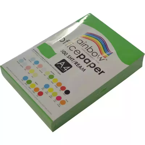 Picture of RAINBOW COLOURED A4 COPY PAPER 80GSM 500 SHEETS GREEN