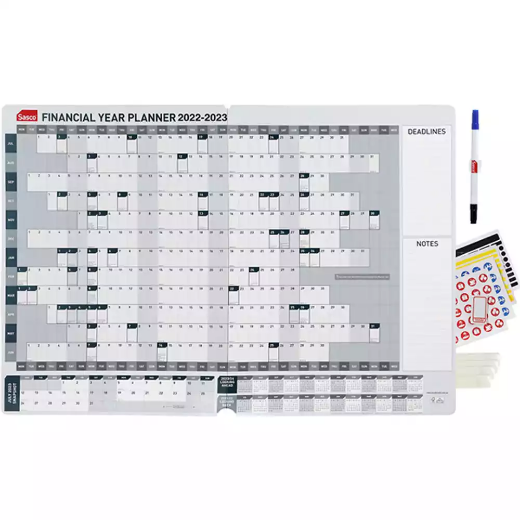 Picture of SASCO 2024-2025 FINANCIAL YEAR PLANNER 870 X 610MM WHITE