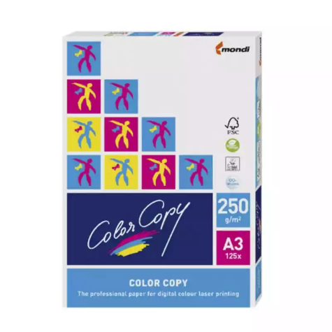 Picture of MONDI COLOR COPY A3 COPY PAPER 250GSM WHITE PACK 125 SHEETS