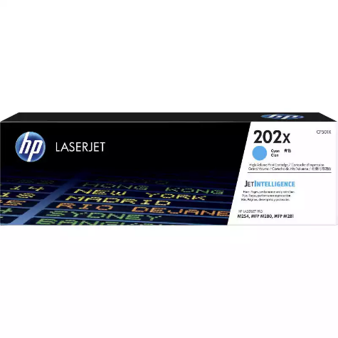 Picture of HP CF501X 202X TONER CARTRIDGE HIGH YIELD CYAN