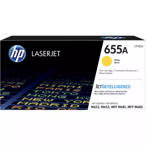 Picture of HP CF452A 655A TONER CARTRIDGE YELLOW