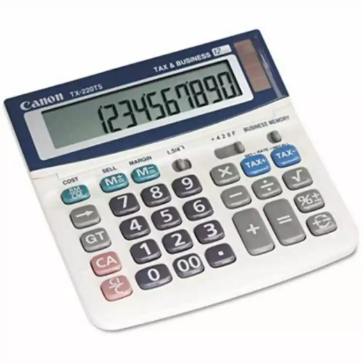 Picture of CANON TX-220TS DESKTOP CALCULATOR 12 DIGIT GREY