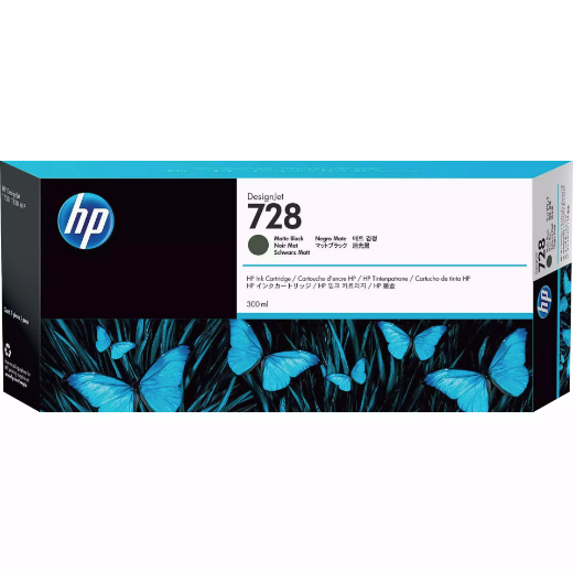 Picture of HP 728B INK CARTRIDGE 300ML MATTE BLACK