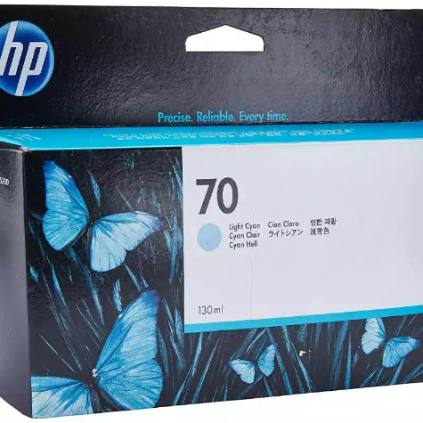 Picture of HP C9390A 70 INK CARTRIDGE LIGHT CYAN