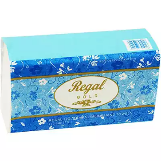 Picture of REGAL EXECUTIVE TAD SLIMLINE HAND TOWEL 1 PLY 225 X 210MM PACK 200