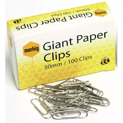 Picture of Marbig 50MM Round Paper Clips Box of 100