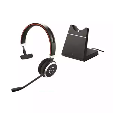Picture of Jabra Wireless Evolve 65 Mono Bluetooth Headset with Charge Stand + BT Dongle