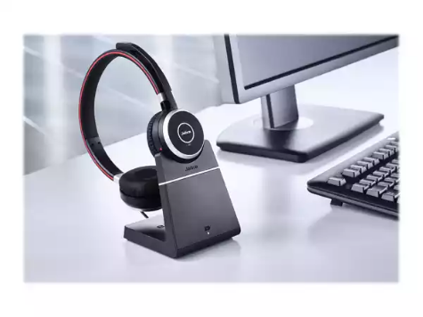 Picture of Jabra Wireless Evolve 65 MS Stereo Bluetooth Headset with Charging Stand + BT Dongle