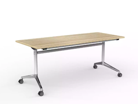 Picture of Modulus Flip Table in White- 1800 x 750mm New Oak Top