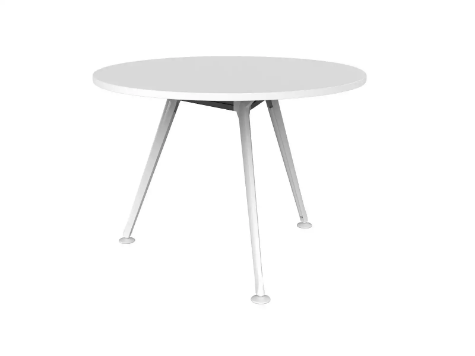 Picture of 900mm Round Team Table- White Frame, White Top