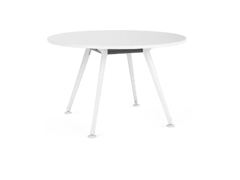 Picture of 1200mm Round Team Table- White Frame, White Top