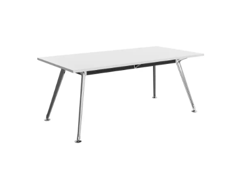 Picture of 2100 x 900mm Team Table- Polished Alloy Frame, White Top