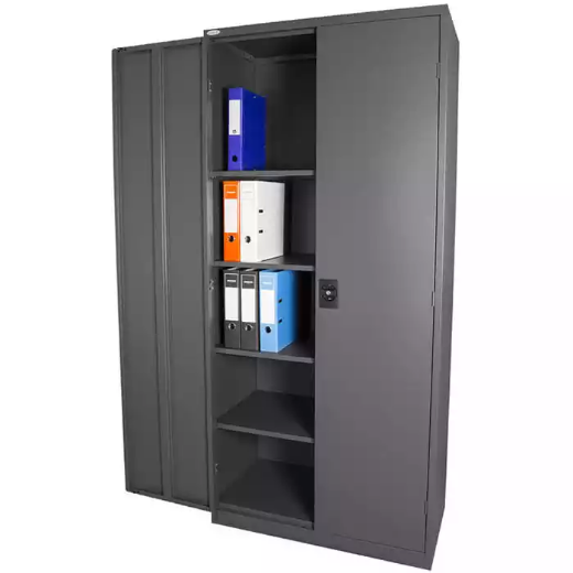 Picture of STEELCO STATIONERY CABINET 3 SHELVES 1830 X 914 X 463MM GRAPHITE RIPPLE