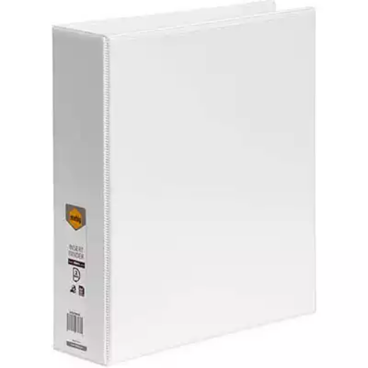 Picture of MARBIG CLEARVIEW INSERT RING BINDER 2D 50MM A4 WHITE