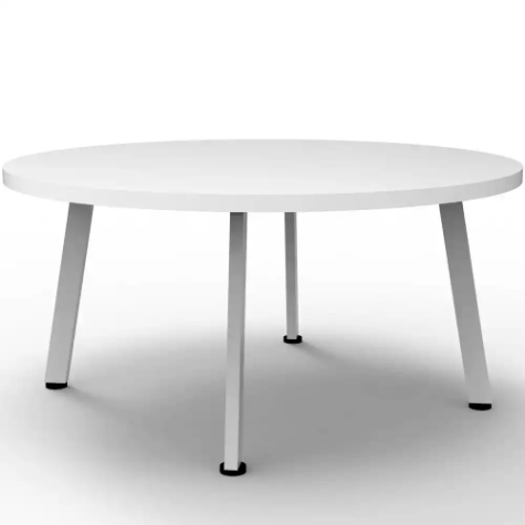 Picture of RAPIDLINE ETERNITY COFFEE TABLE 900MM DIA NATURAL WHITE/WHITE SATIN