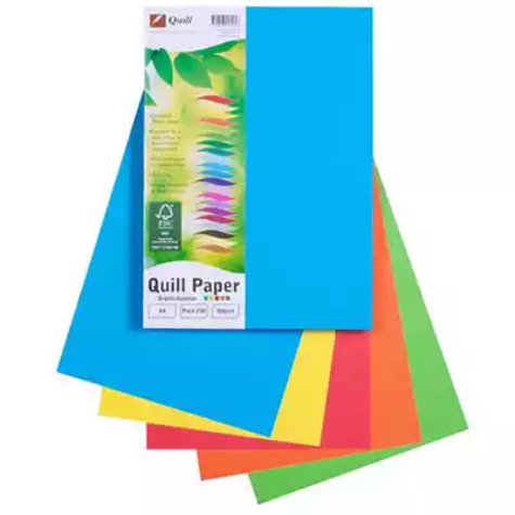 Picture of QUILL COLOURED A4 COPY PAPER 80GSM BRIGHTS ASSORTED PACK 250 SHEETS