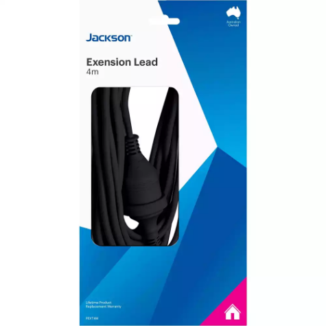 Picture of JACKSON POWER EXTENSION LEAD 4 METRE BLACK