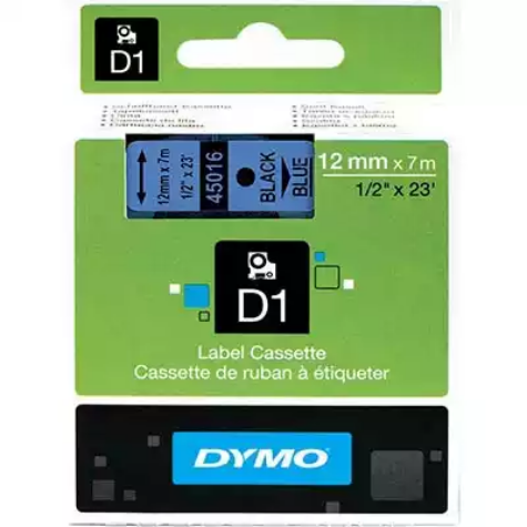 Picture of DYMO 45016 D1 LABELLING TAPE 12MM X 7M BLACK ON BLUE