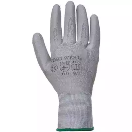 Picture of PORTWEST A120 PU PALM GLOVE GREY M