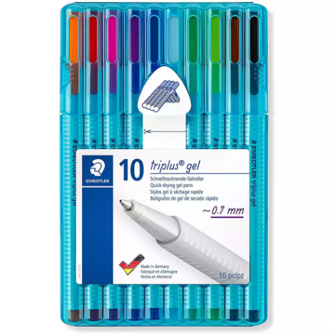 Picture of STAEDTLER 462 TRIPLUS GEL PEN 0.7MM ASSORTED PACK 10