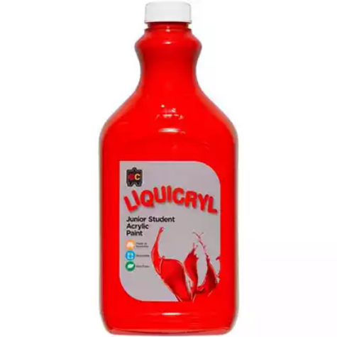 Picture of EDUCATIONAL COLOURS LIQUICRYL JUNIOR STUDENT PAINT 2 LITRE BRILLIANT RED