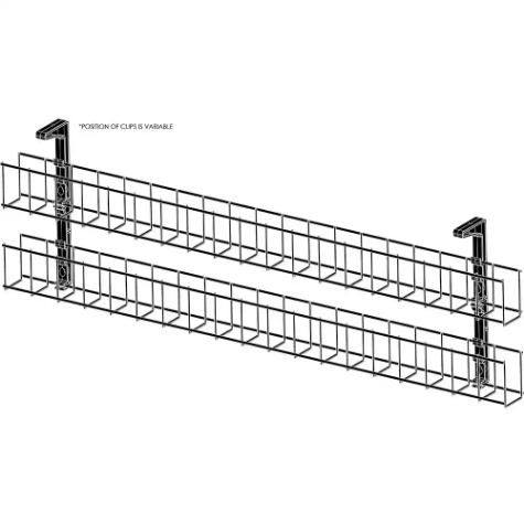 Picture of RAPIDLINE DUAL TIER CABLE BASKET ONLY 1550MM BLACK