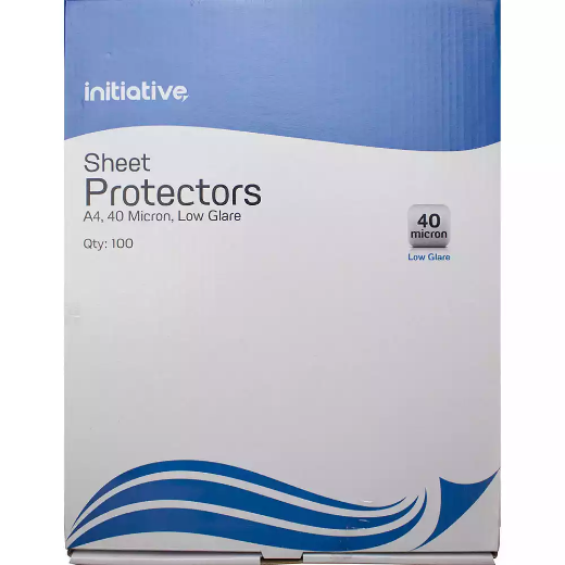 Picture of INITIATIVE SHEET PROTECTORS 35 MICRON A4 CLEAR BOX 100