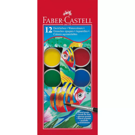 Picture of FABER CASTELL WATERCOLOUR PAINT PALETTE ASSORTED COLOURS