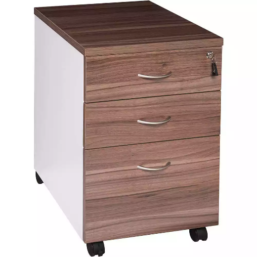 Picture of OM PREMIER MOBILE PEDESTAL 3-DRAWER LOCKABLE 468 X 510 X 685MM CASNAN/WHITE