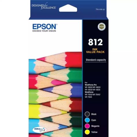 Picture of EPSON 812 INK CARTRIDGE BLACK/CYAN/MAGENTA/YELLOW