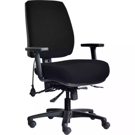 Picture of DAL ERGOSELECT STRIDE CHAIR LOW BACK BLACK NYLON BASE ADJUSTABLE ARMS SMALL ERGO SEAT FABRIC BLACK