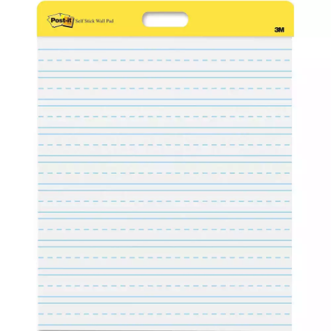 Picture of POST-IT 566 SUPER STICKY WALL PAD PRIMARY RULED 508 X 584MM WHITE