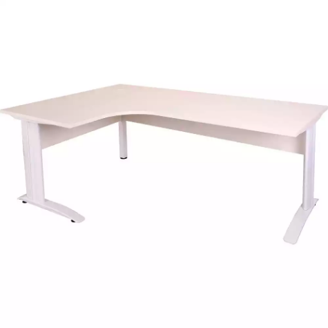 Picture of RAPID SPAN CORNER WORKSTATION TIMBER MODESTY PANEL 1800 X 1200 X 700MM WHITE