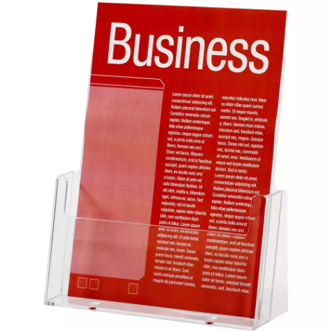 Picture of ESSELTE BROCHURE HOLDER FREE-STANDING 1 TIER A4 CLEAR